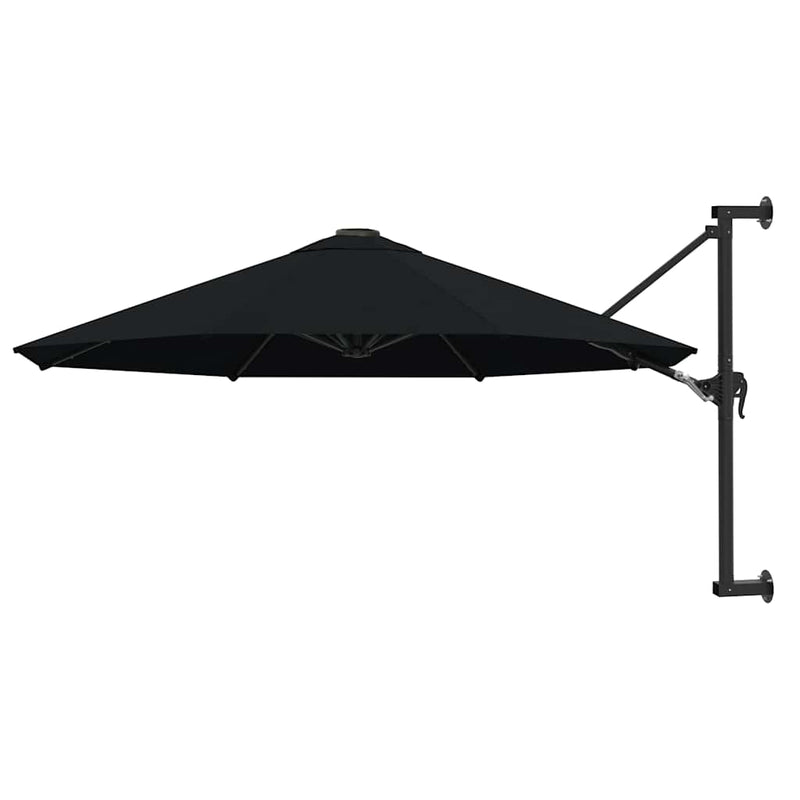 Load image into Gallery viewer, Vidaxl wandparasol met metalen paal 300 cm zwart