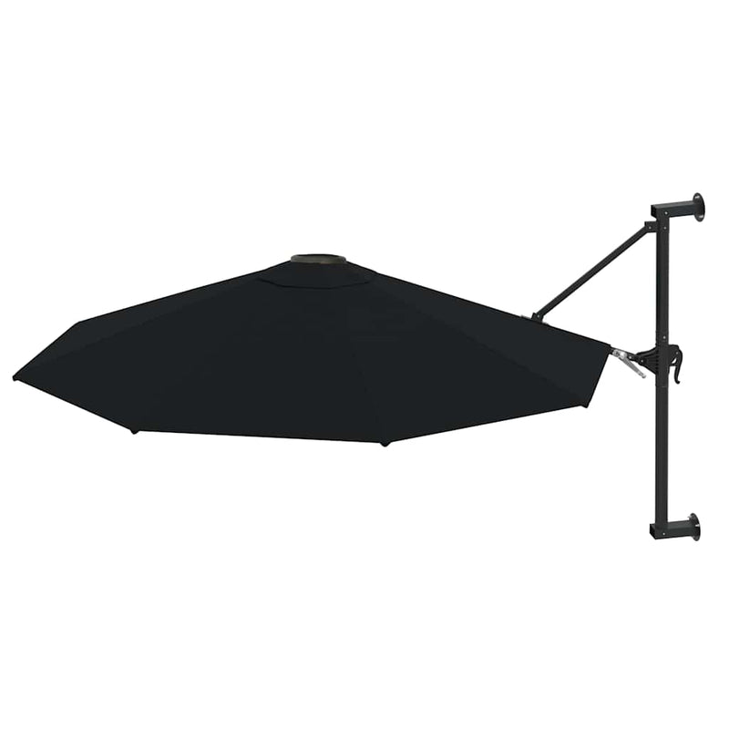 Load image into Gallery viewer, Vidaxl wandparasol met metalen paal 300 cm zwart