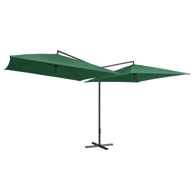 Load image into Gallery viewer, Vidaxl parasol dubbel met stalen paal 250x250 cm groen
