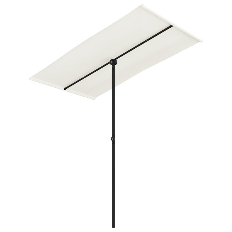 Afbeelding laden in galerijviewer, Vidaxl parasol met aluminium paal 180x110 cm zandwit