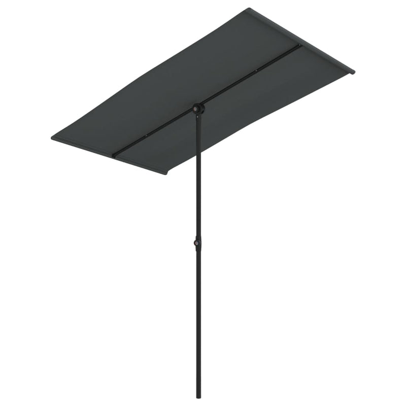 Afbeelding laden in galerijviewer, Vidaxl parasol met aluminium paal 180x110 cm antracietkleurig