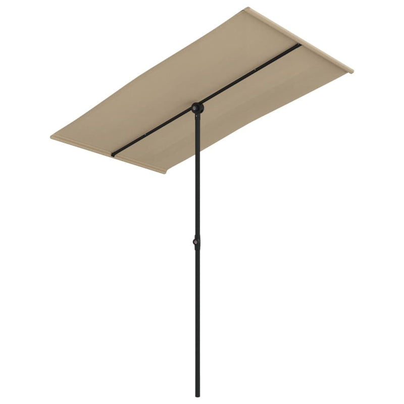 Chargez l'image dans la visionneuse de la galerie, Vidaxl parasol met aluminium paal 180x110 cm taupe
