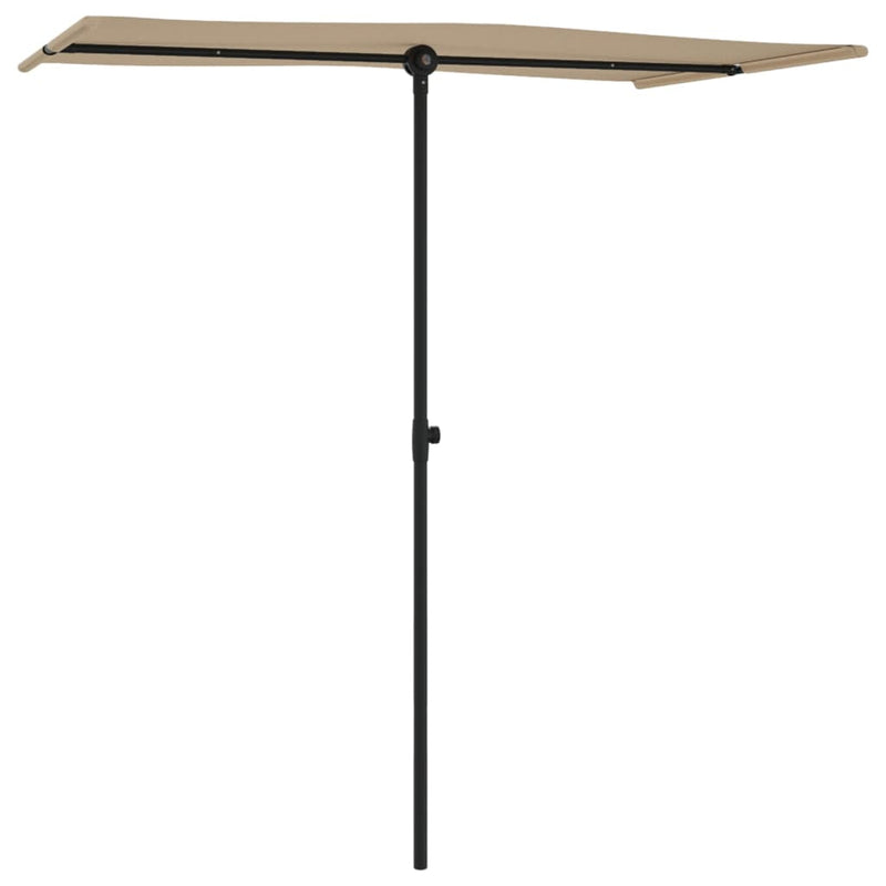 Chargez l'image dans la visionneuse de la galerie, Vidaxl parasol met aluminium paal 180x110 cm taupe