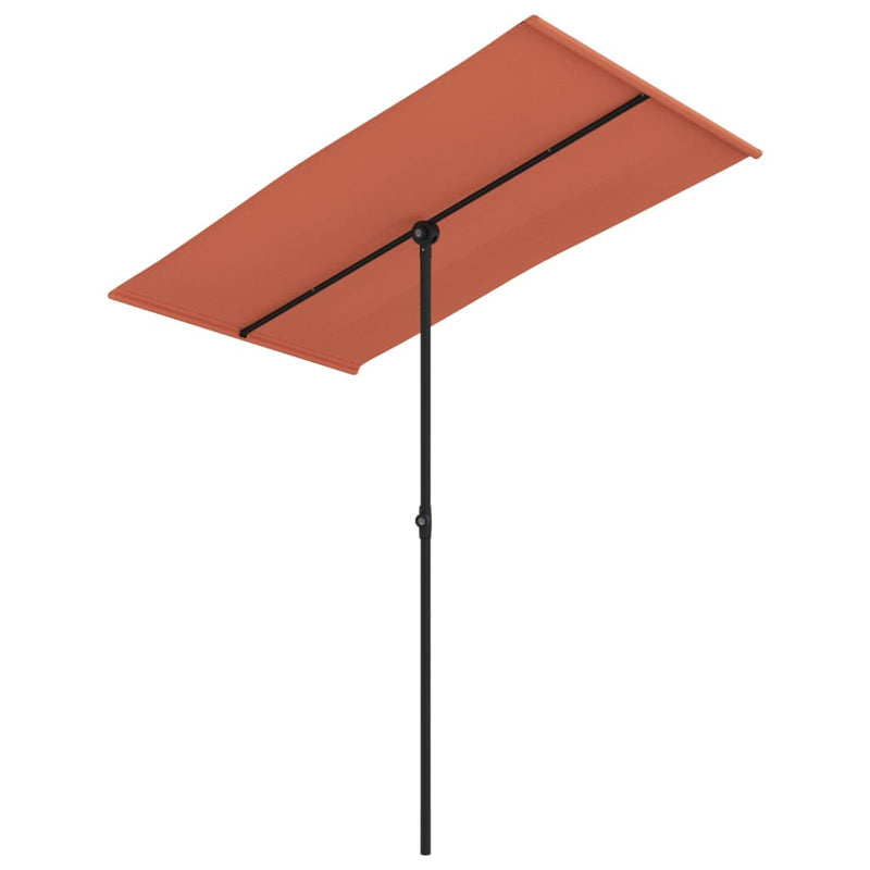 Afbeelding laden in galerijviewer, Vidaxl parasol met aluminium paal 180x110 cm terracottakleurig