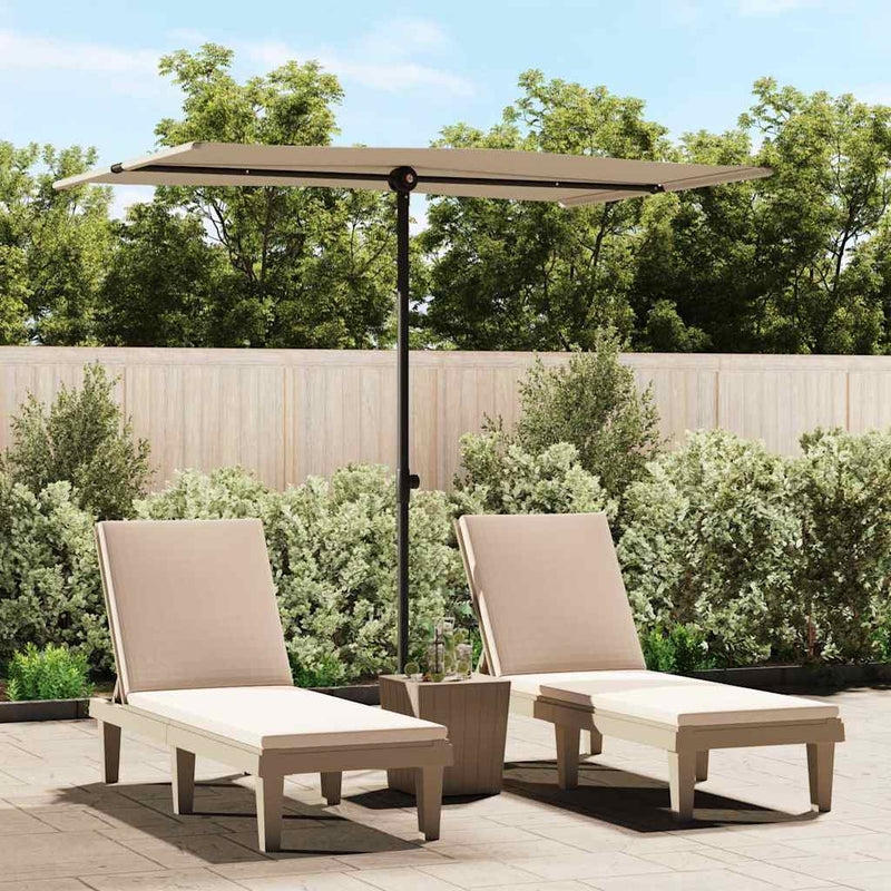 Load image into Gallery viewer, Vidaxl parasol met aluminium paal 2x1,5 m taupe