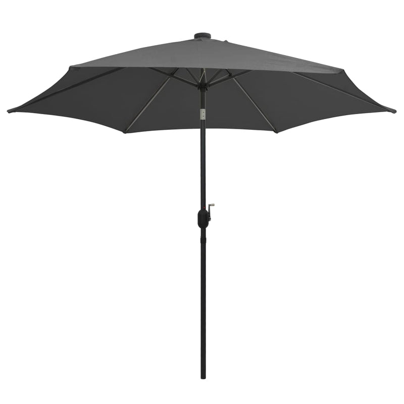 Chargez l'image dans la visionneuse de la galerie, Vidaxl parasol met led-verlichting en aluminium paal 300 cm antraciet