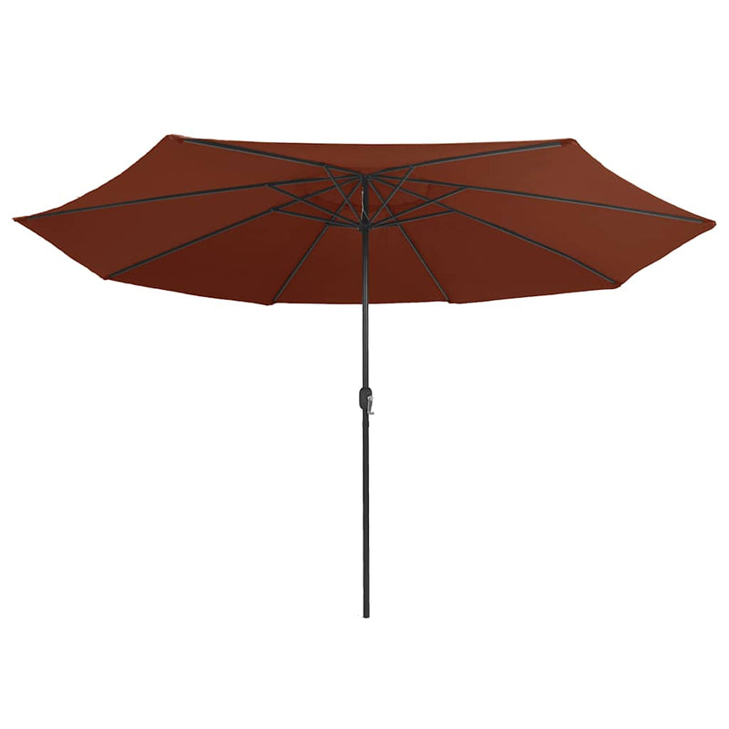 ギャラリービューアに画像をロードする, Vidaxl parasol met metalen paal 390 cm terracottakleurig