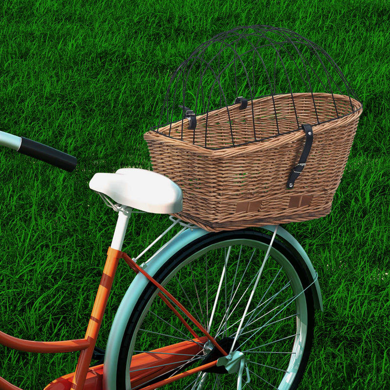 ギャラリービューアに画像をロードする, Vidaxl fietsmand voor bagagedrager 55x31x36 cm natuurlijk wilgen