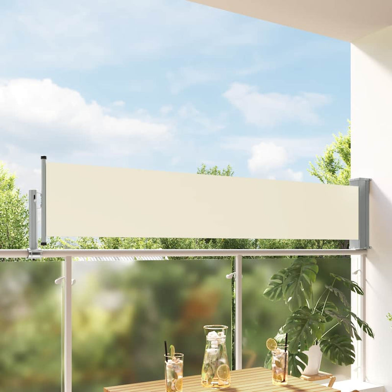 Load image into Gallery viewer, Vidaxl tuinscherm uittrekbaar 60x300 cm crèmekleurig