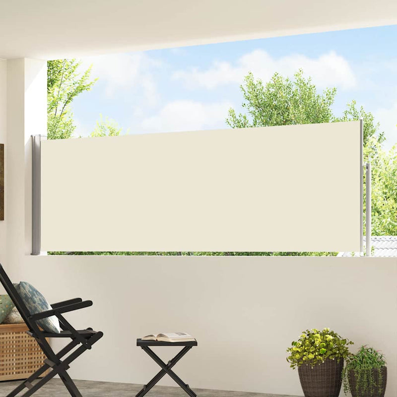 Load image into Gallery viewer, Vidaxl tuinscherm uittrekbaar 100x500 cm crème