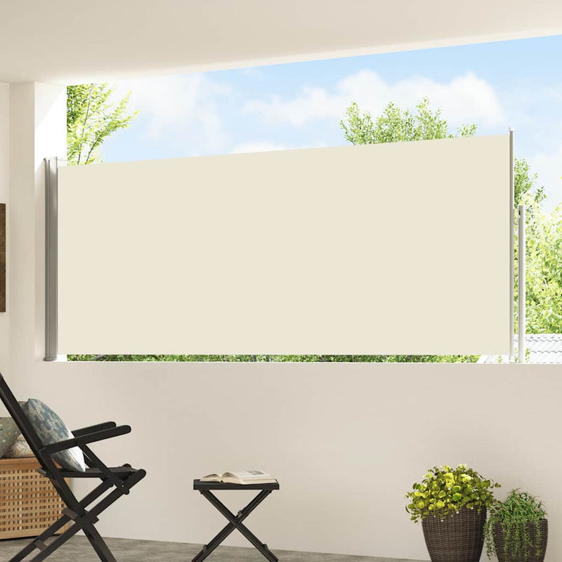Load image into Gallery viewer, Vidaxl tuinscherm uittrekbaar 120x500 cm crème