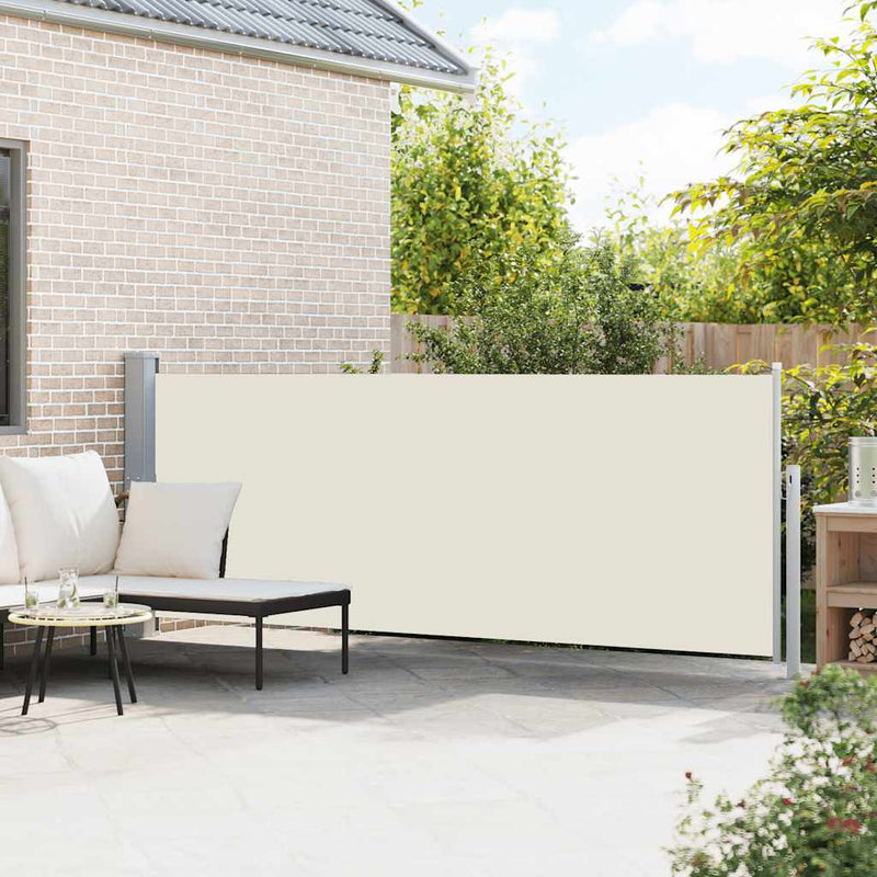 Load image into Gallery viewer, Vidaxl tuinscherm uittrekbaar 140x500 cm crème