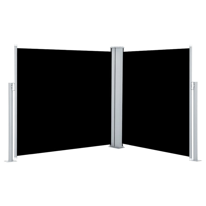 Load image into Gallery viewer, Vidaxl windscherm uittrekbaar 120x600 cm zwart