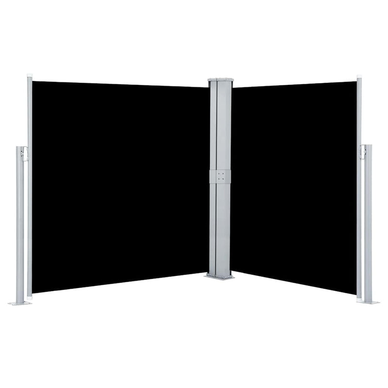 Load image into Gallery viewer, Vidaxl windscherm uittrekbaar 140x600 cm zwart