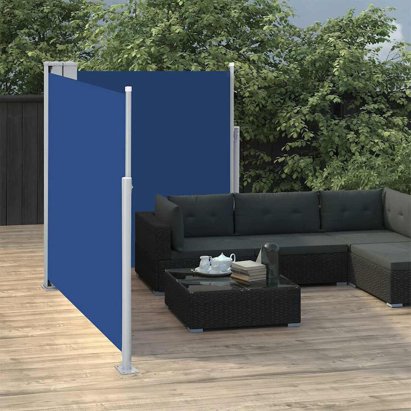 Chargez l'image dans la visionneuse de la galerie, Vidaxl windscherm uittrekbaar 170x600 cm blauw