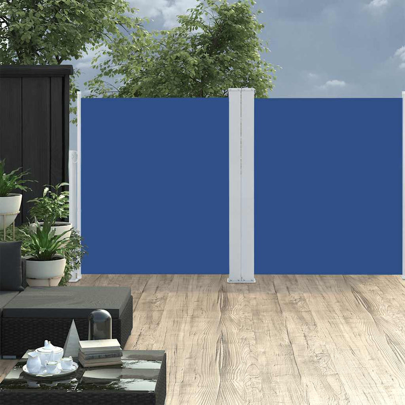 Chargez l'image dans la visionneuse de la galerie, Vidaxl windscherm uittrekbaar 170x600 cm blauw