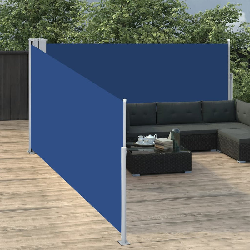 Load image into Gallery viewer, Vidaxl windscherm uittrekbaar 100x1000 cm blauw