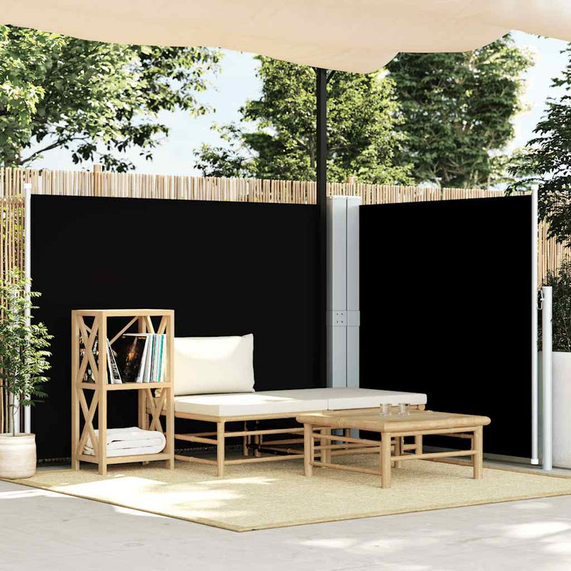 Load image into Gallery viewer, Vidaxl windscherm uittrekbaar 140x1000 cm zwart