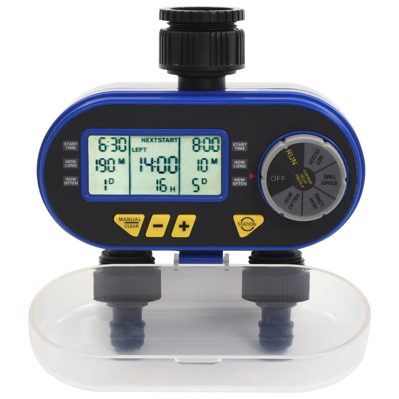 Load image into Gallery viewer, Vidaxl watertimer met dubbele uitgang automatisch digitaal