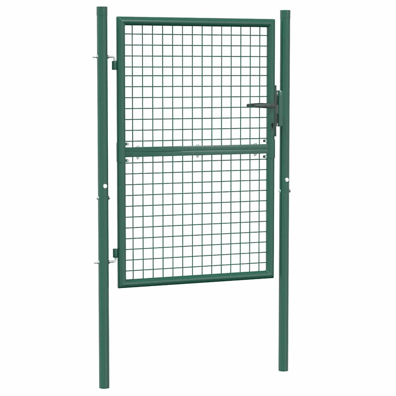 Load image into Gallery viewer, Vidaxl hekpoort staal 100x125 cm groen