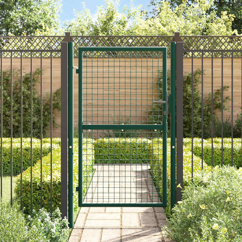 Load image into Gallery viewer, Vidaxl hekpoort staal 100x150 cm groen