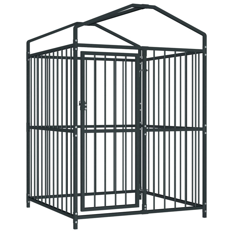 Load image into Gallery viewer, VidaXL Hondenkennel voor buiten met dak 120x120x150 cm
