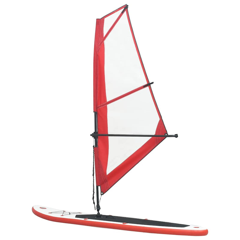 Load image into Gallery viewer, Vidaxl stand-up paddleboard opblaasbaar met zeilset rood en wit