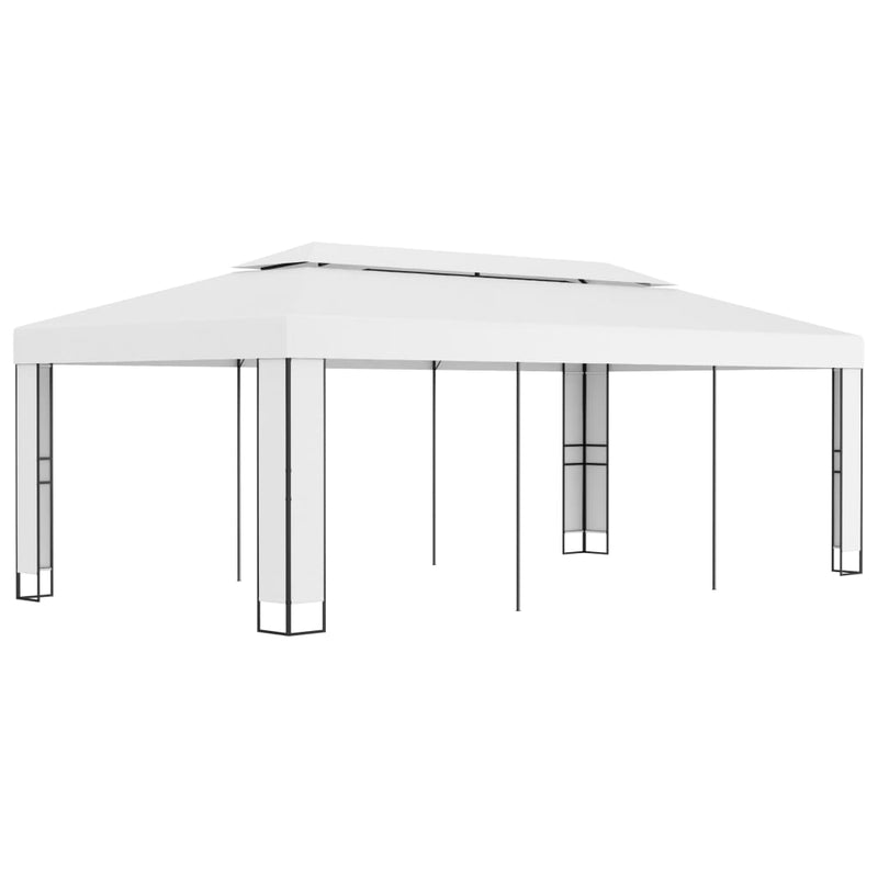 Load image into Gallery viewer, VidaXL Prieel met dubbel dak 3x6 m wit