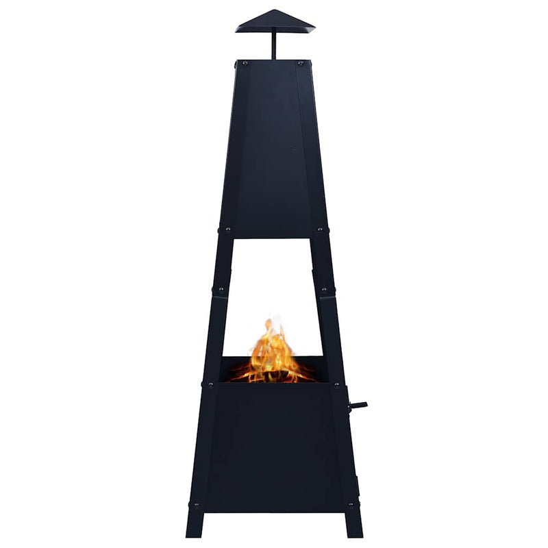 Load image into Gallery viewer, Vidaxl vuurplaats 35x35x99 cm staal zwart