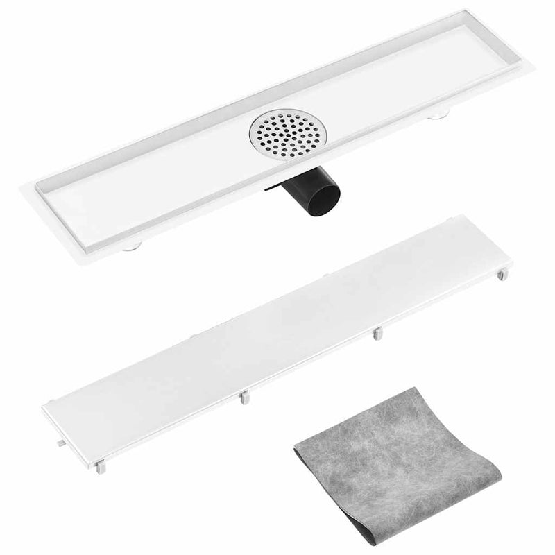 Load image into Gallery viewer, Vidaxl doucheafvoer met 2-in-1 deksel 63x14 cm roestvrij staal