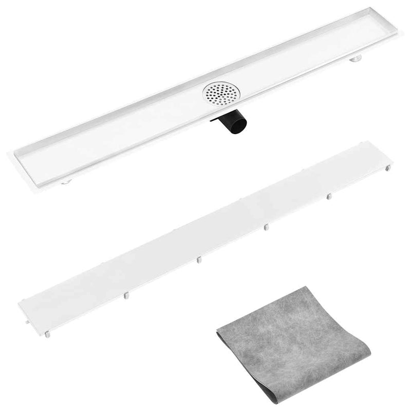 Load image into Gallery viewer, Vidaxl doucheafvoer met 2-in-1 deksel 103x14 cm roestvrij staal