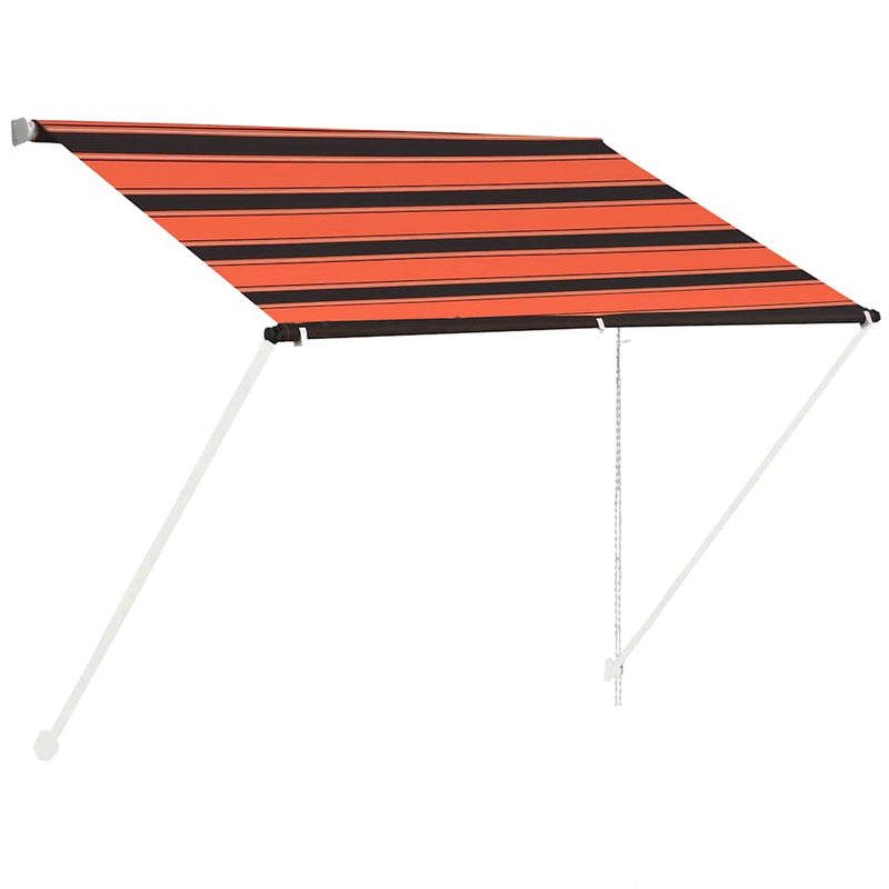 Load image into Gallery viewer, Vidaxl luifel uittrekbaar 100x150 cm oranje en bruin