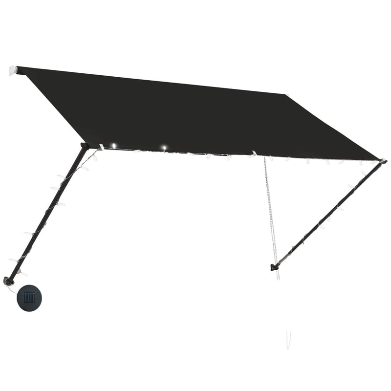 Load image into Gallery viewer, Vidaxl luifel uittrekbaar met led 250x150 cm antraciet