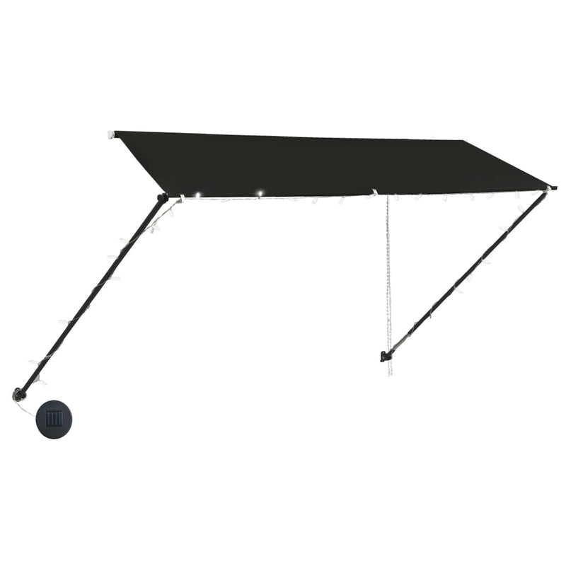 Load image into Gallery viewer, Vidaxl luifel uittrekbaar met led 300x150 cm antraciet