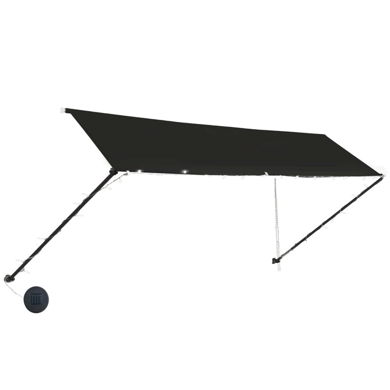Load image into Gallery viewer, Vidaxl luifel uittrekbaar met led 400x150 cm antraciet
