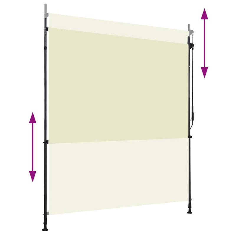 Load image into Gallery viewer, Vidaxl rolgordijn voor buiten 200x270 cm crème