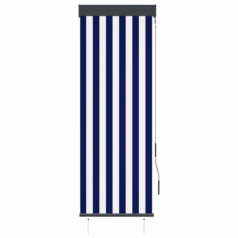 Load image into Gallery viewer, Vidaxl rolgordijn voor buiten 60x250 cm blauw en wit