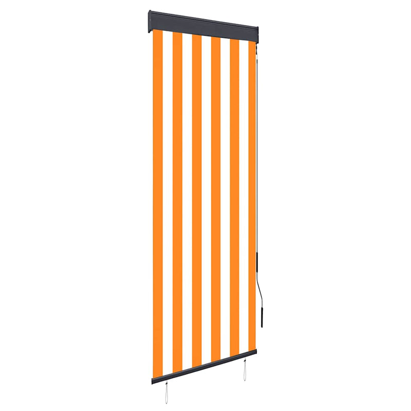 Load image into Gallery viewer, Vidaxl rolgordijn voor buiten 60x250 cm wit en oranje