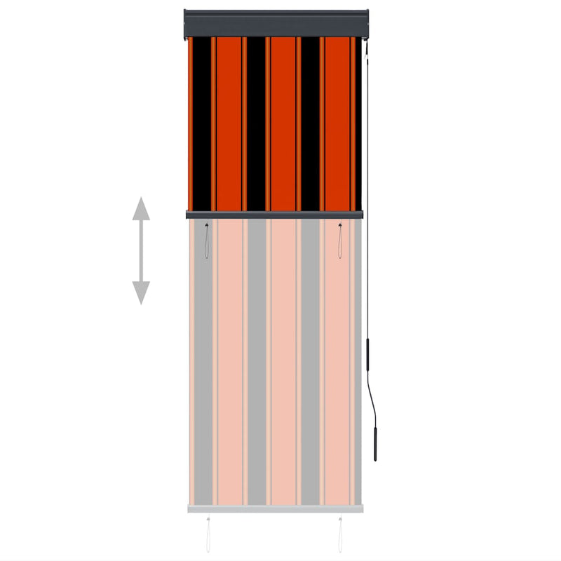 Load image into Gallery viewer, Vidaxl rolgordijn voor buiten 60x250 cm oranje en bruin