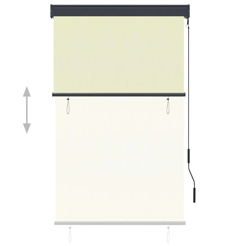 ギャラリービューアに画像をロードする, Vidaxl rolgordijn voor buiten 100x250 cm crème
