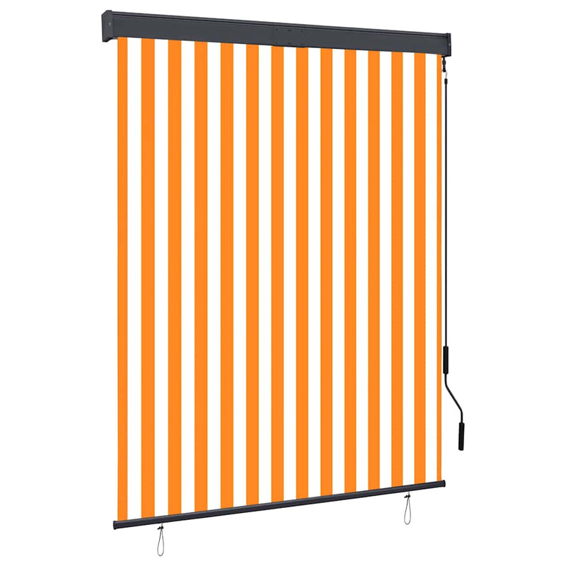 Cargue la imagen en el visor de la galería, Vidaxl rolgordijn voor buiten 140x250 cm wit en oranje
