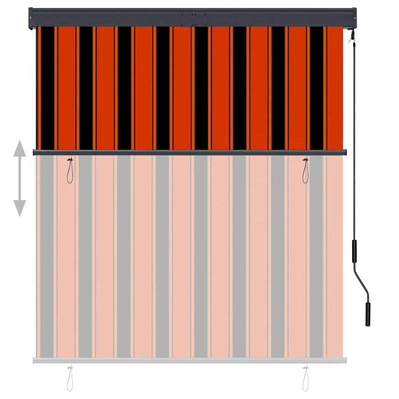 Laden Sie das Bild in Galerie -Viewer, Vidaxl rolgordijn voor buiten 140x250 cm oranje en bruin