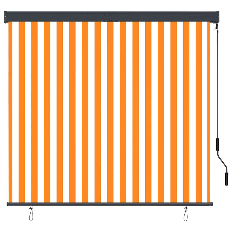 Laden Sie das Bild in Galerie -Viewer, Vidaxl rolgordijn voor buiten 160x250 cm wit en oranje