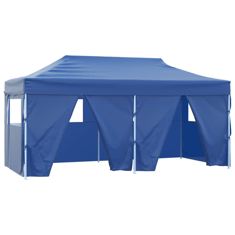 Load image into Gallery viewer, VidaXL Partytent met 4 zijwanden inklapbaar 3x6 m staal blauw