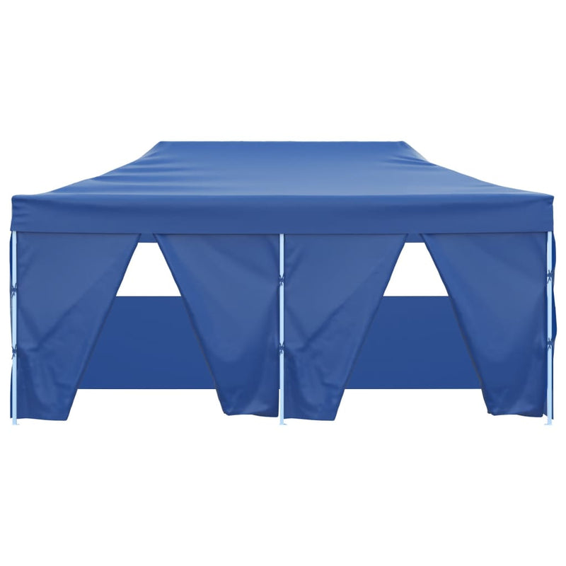Load image into Gallery viewer, VidaXL Partytent met 4 zijwanden inklapbaar 3x6 m staal blauw