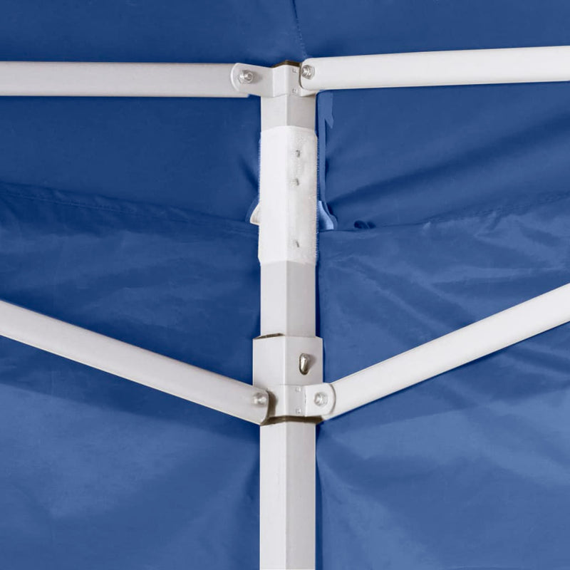 Load image into Gallery viewer, Vidaxl partytent met 2 zijwanden inklapbaar 2x2 m staal blauw