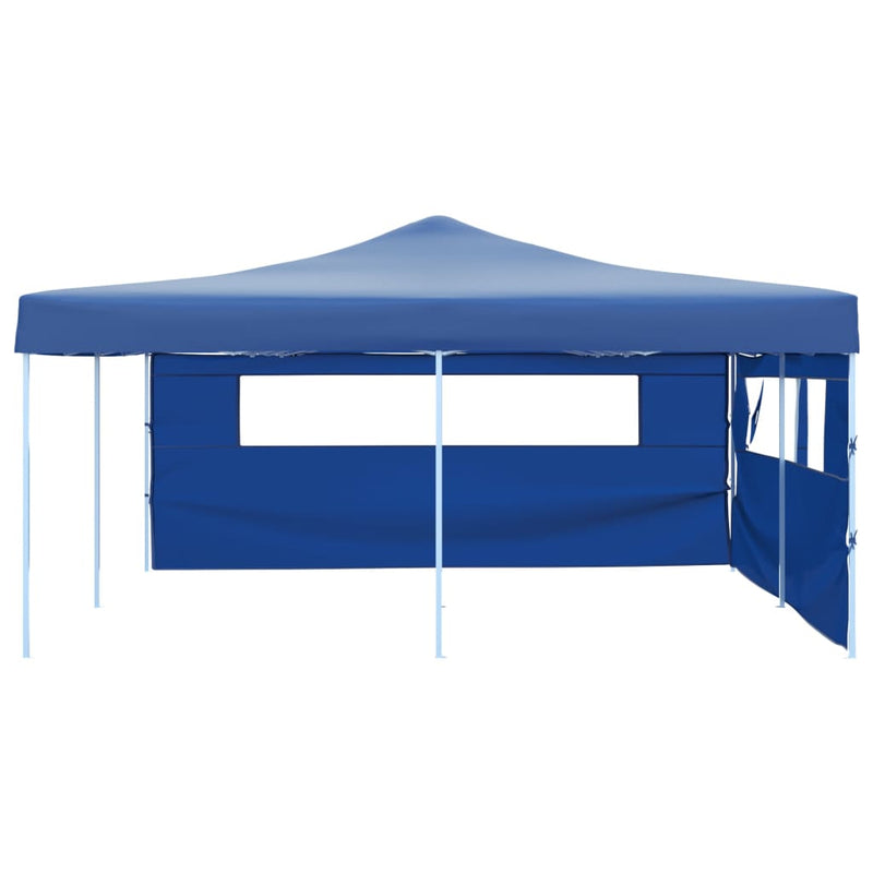Load image into Gallery viewer, VidaXL Prieel inklapbaar met 2 zijwanden 5x5 m blauw