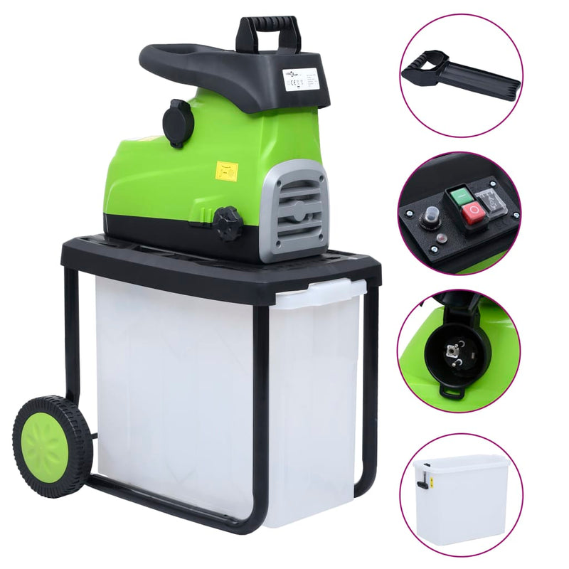 Load image into Gallery viewer, Vidaxl tuinhakselaar elektrisch met verzamelbak 2800 w