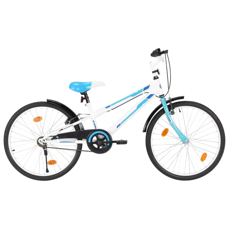 Load image into Gallery viewer, VidaXL Kinderfiets 24 inch blauw en wit
