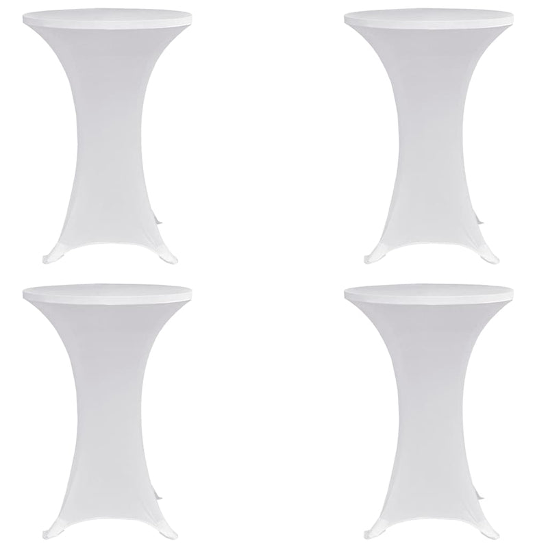 Load image into Gallery viewer, Vidaxl statafelhoes 4 st stretch ø70 cm wit